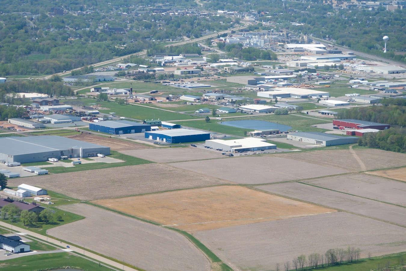 aerial view building site plant #3 from southeast