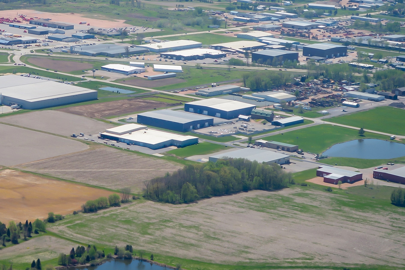aerial view building site plant #3 from northeast