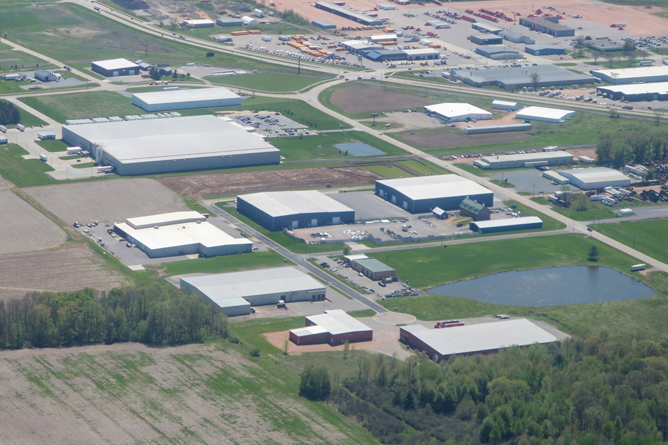 aerial view building site plant #3 from northeast