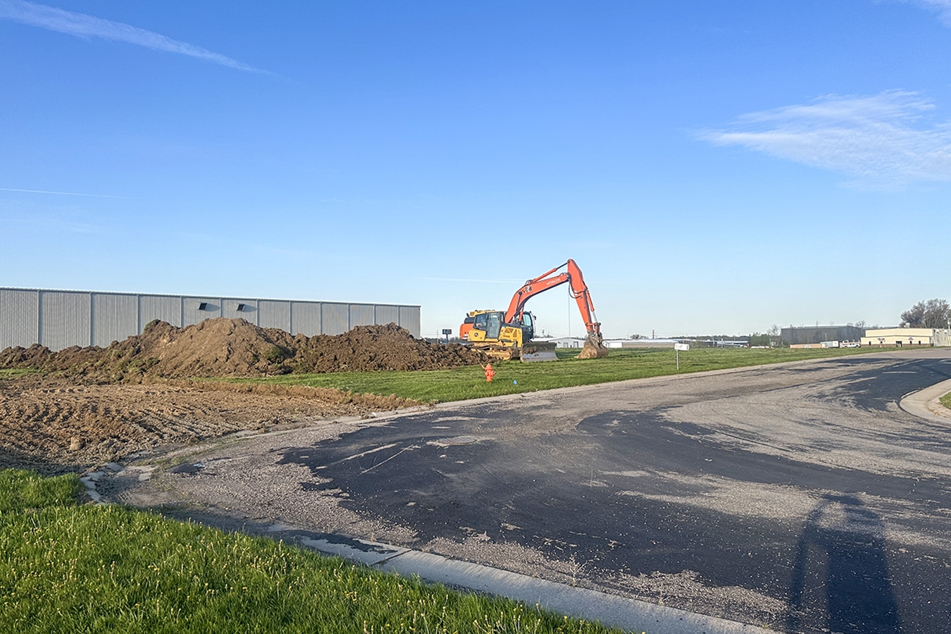 digging dirt building site plant #3 from northeast