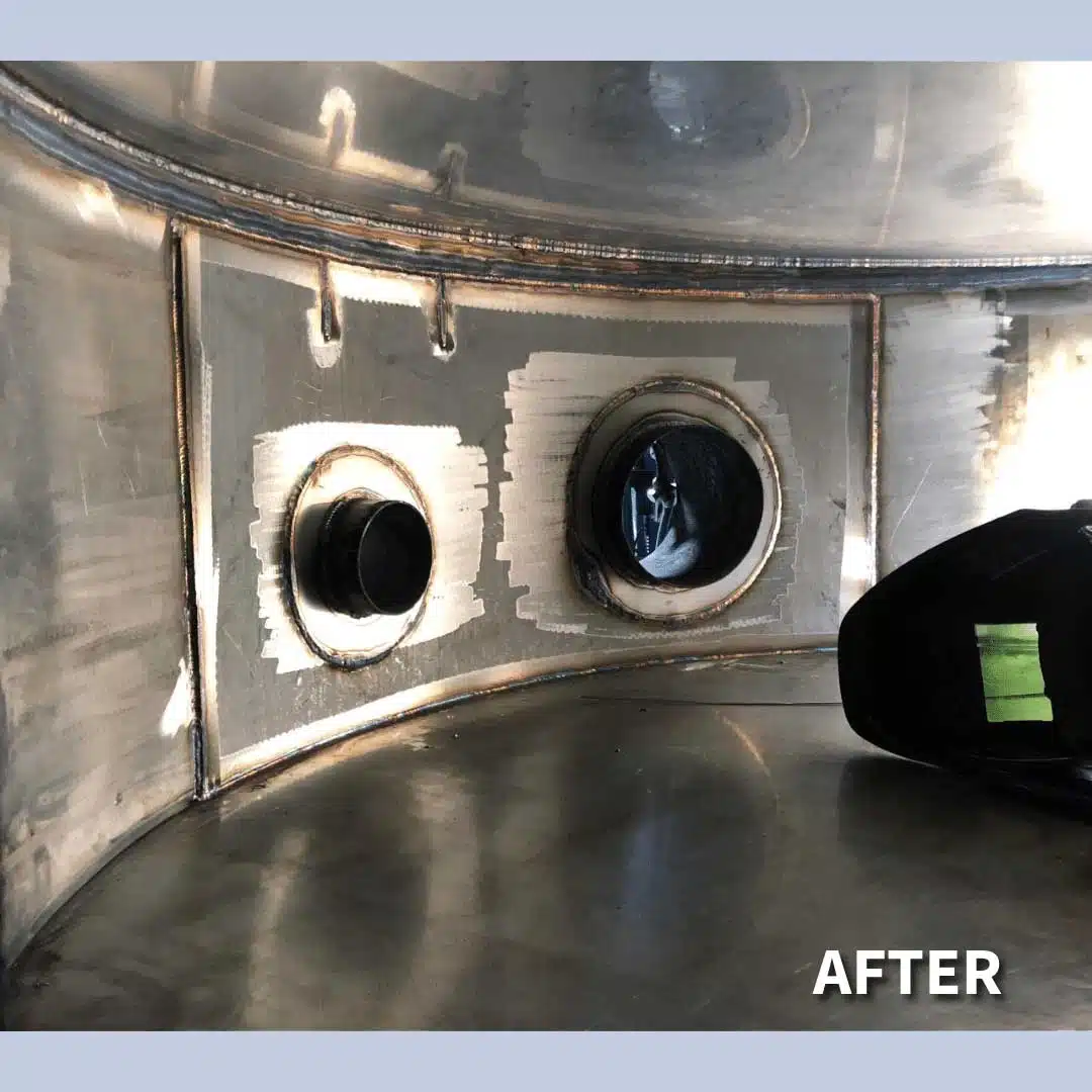 Tank Repair After photo good weld