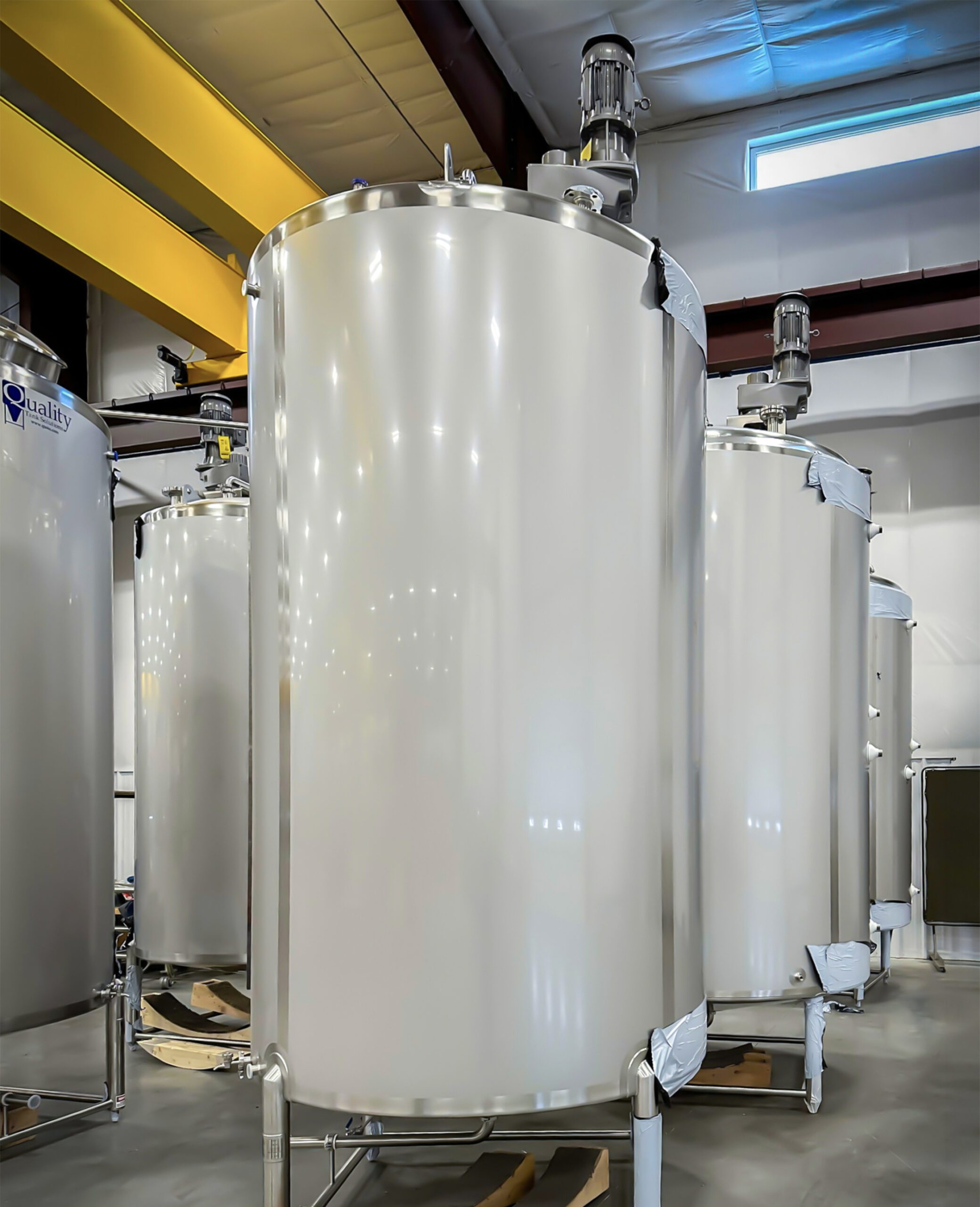 stainless steel proof tank distillery alcohol spirit blend process ASME welded