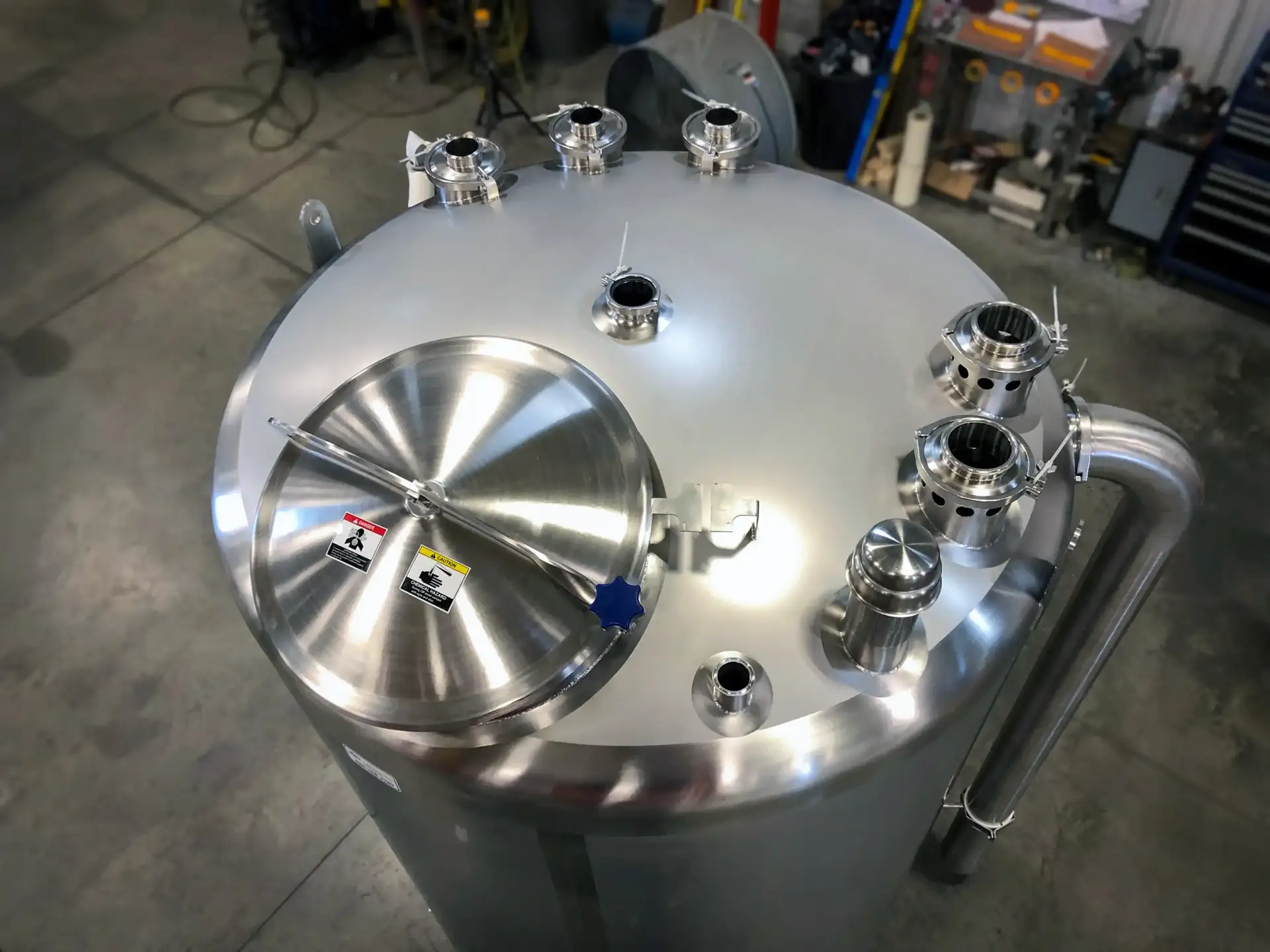 manway Quality Tank Solutions storage processing vessels Stainless Steel Tanks Sanitary Custom